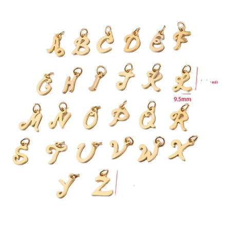 Stainless Steel Mirror Polish Custom Letter Necklace Bracelet Pendant Charms Accessories with Good Quality