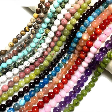 Hot Selling Wholesale 12mm Natural Stone Round Loose Beads Crystal Diy Bracelet Necklace Jewelry Accessories