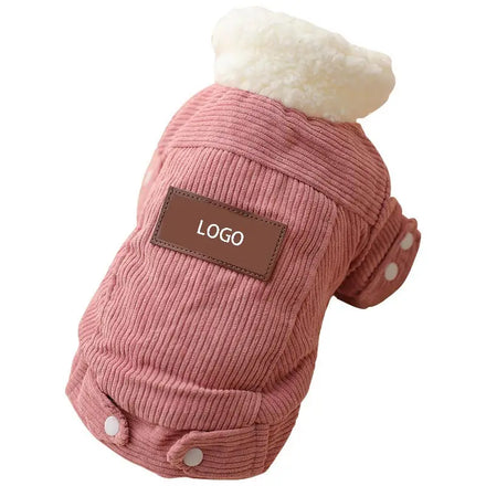Maychan Eco-friendly Custom Winter Warm Corduroy Pet Coat Dog Clothes