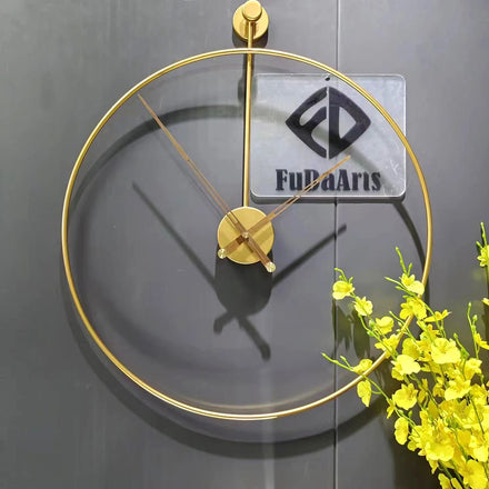 50cm Factory Price Large Simple Modern Luxury Wall Hanging Clock Decorative Metal Watch Home House Decor Dropshipping DDP WEEE