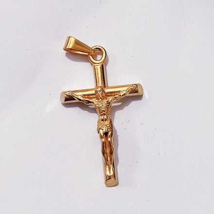 Fine Jewelry Men Cross Pendant Stainless Steel Religious Jesus Cross Necklace Charm Custom Hiphops Crucifix Cross Pendant