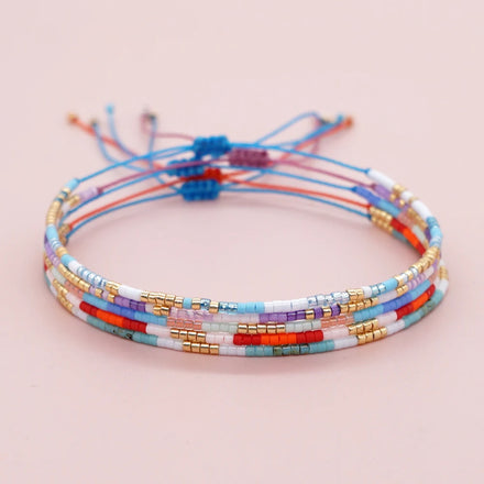 Go2boho Miyuki Bohemian Beaded for Bracelet Set 28cm Long Jewelry Gift for Anniversary