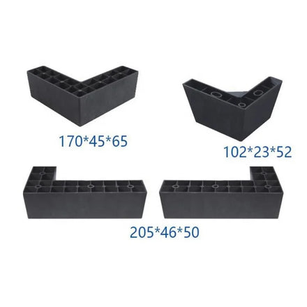 Plastic Furniture Leg Fittings Nylon Round and square Shape Strong Support Sofa Feet Legs