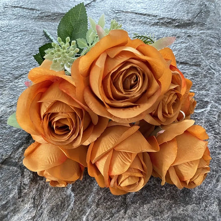 China Centerpiece Flower Artificial Wedding Flowers 9 Heads And 7 Branches Of Perfume Rose