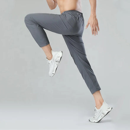 Mens Polyester Spandex Track Pants Fitness Stylish Long Pants Plain Joggers for Men