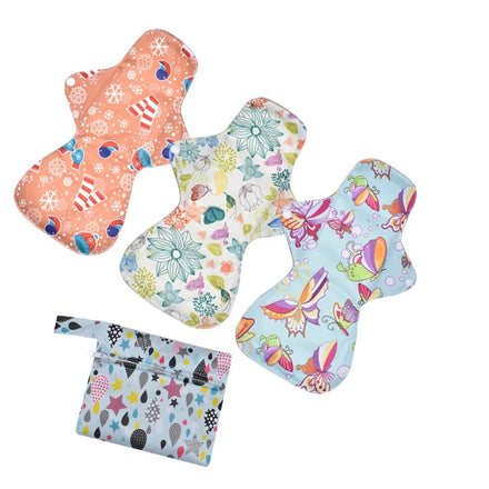 Hot Sale Reusable Washable Cloth Menstrual Period Pads Bamboo Charcoal Cotton Sanitary Napkin