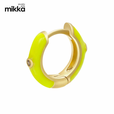 Lucky Factory Latest Design Gold Plated Jewelry Classical Customize Enamel Thick Twisted Hoop Earrings Supplier