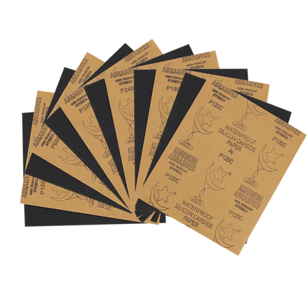 KAFUWELL 10PCS Silicon Carbide Sandpaper 60-10000 Grit Abrasive Sanding Paper Polishing Grinding