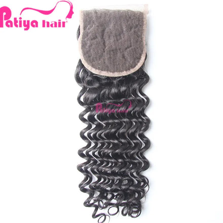 B2c Online Shopping Ready to Ship Virgin Vietnamese Hair Top Closure 4x4 Deep Wave Bleached Knots Transparent HD Lace Closures