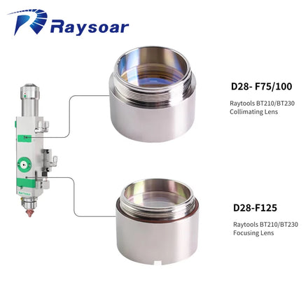 Raysoar Focus Lens D28 F125 F150 C75 C100 Laser Focusing Collimation Lens for Raytools BT210 BM109 Laser Head