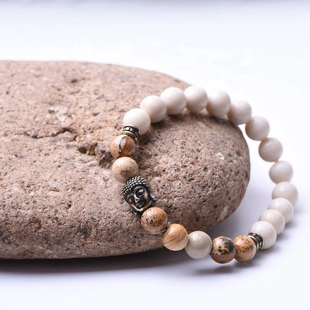 Natural Stone Bracelet Healing Energy Yoga Beaded Bracelet Natural Stone Cz Ball Charm Bracelet