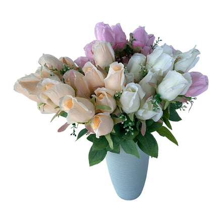 Hot Selling Decorative Flowers Artificial 18 Single Buds Centerpiece Flower Heads