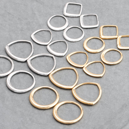 GUFEATHER M714 20pcs/lot Wholesale Jewelry Accessories 18k Gold Rhodium Plated Connector Copper Metal Nickel Free DIY Bag