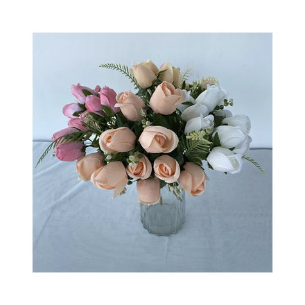 Direct Wholesale Centerpiece Flower Wedding Artificial Flowers Rose 10 Rhine Roses