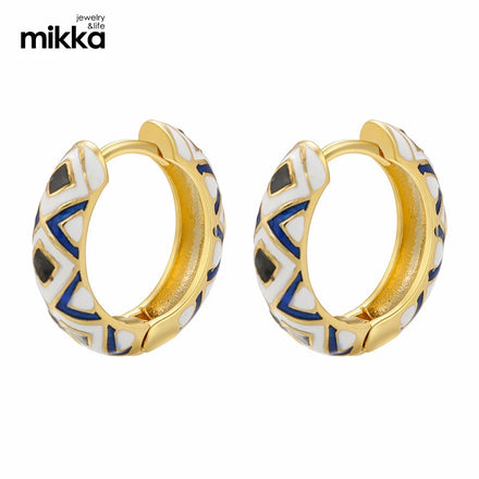 Rainbow Stainless Steel Gold Plated 18k Jewelry Small Huggie Hoop Enamel Earrings