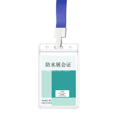 Student Exhibition ID Card Name Badge Holder Reel Clear Soft Plastic PVC Waterproof Retractable Modern Design Office Accessories