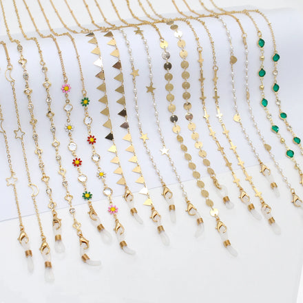 Colorful Gold Plated Glasses Chain Sunglasses Strap Eyewear Accessories Mask Holder Spectacles Eyeglasses Glasses Chain