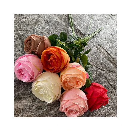 Centerpiece Flower Bulk Flowers Artificial Wedding Single Branch Big Rose Bud