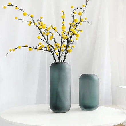 Large Straight Glass Tabletop Vase Transparent Arrangement Decoration Drop Shipping Coastal Luxury Simple Creative Modern Flower