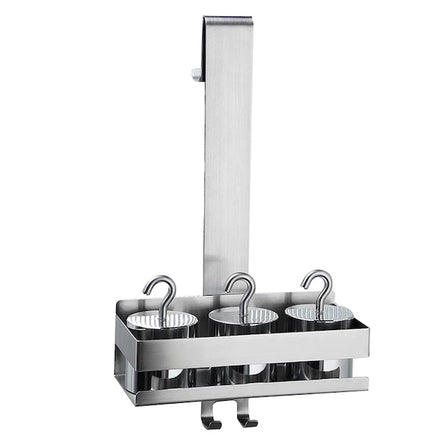 Bathroom Storage Rack with Razor Hook 304 Stainless Steel Hanging Shower Organizer Shelf Basket Over the Door Shower Shelf