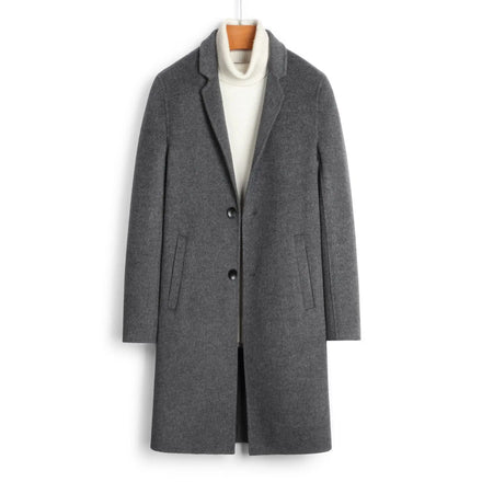 M-5XL Wool Reversible Coat New Suit Cashmere Coat Medium Long Wool Coat Long Windbreaker
