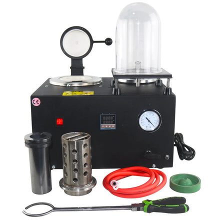 2kg Silver Gold Vacuum Casting Melting Machine Digital Display 2L High Temperature Refining Precious Metal Jewelry Tool CN