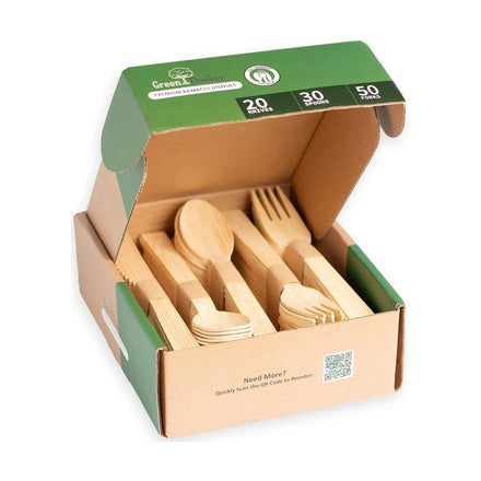 Biodegradable Silverware Party Event BBQ & Camping Reusable or Disposable Smooth Durable Odorless Utensils