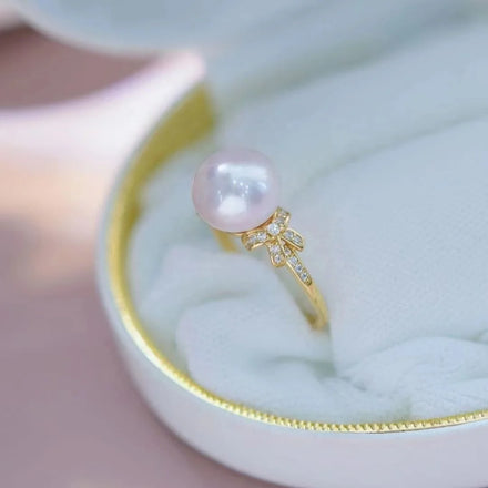 R1094 10-11mm Natural Freshwater Pearl Ring Accessory 925 Sterling Silver Adjustable Size Engagement Jewelry Ring for Women