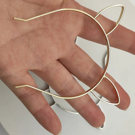 Golden Silver Mini Cat Ears Metal Headbands for Kids Dolls BJD Hairbands Hair Hoops for Decorated Toys