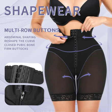 Ladymate ODM/OEM Pantalones Cortos Moldeadores Women's Plus Size Shaper High Waist Girdle Shorts Tummy Control Shapewear Shorts