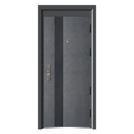 Nigeria Style Stainless Steel Security Single Main Door and Water Bulletpoof Double Entry Doors for Home Design with Smart Lock