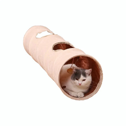 Pet Collapsible Cat Tunnel Funny Playing Cat Toys Tunnel Hideaway Pet Crinkle Tunnel With Ball