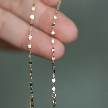 Simple INS Fashion 18K Gold Plated Pure 925 Sterling Silver Shiny Thin Chain Bracelets for Women Girls Jewelry