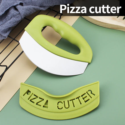 2024 New Arrival Pizza Cutter Yellow Sharp Blade Stainless Steel Pizza Cutter Slicer Protector With Color Box