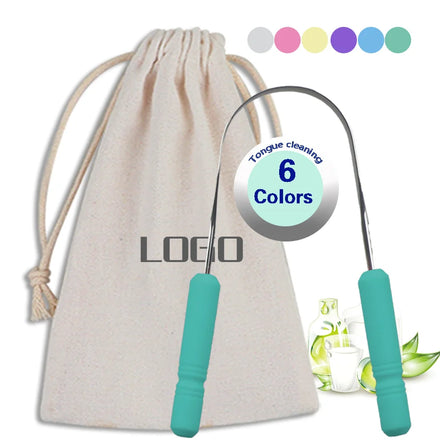 Manufacturer Stainless Steel Oral Hygiene Products Eliminate Bad Breath with Tongue Cleaner Scraper Tongue Scraper