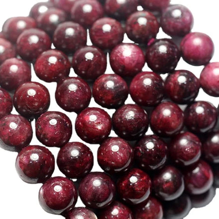 Natural Mineral AAA Ruby Smooth Round Semi-precious Gemstone Stone Loose Beads for Jewelry Making Design