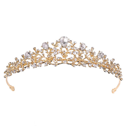 Miallo Luxury Sparkly Bridal Crown Rhinestone Crystal Birthday Party Alloy Tiaras Wedding Hair Headpiece