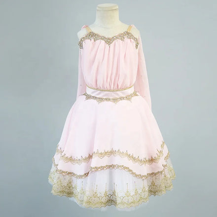 R0145 Flora's Awakening Long Ballet Tutu Dress for Girls