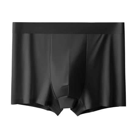 New Ice Silk Seamless Men's Underwear Solid Color Cotton Boxer Shorts in the Waist Breathable Loose Boxer Shorts