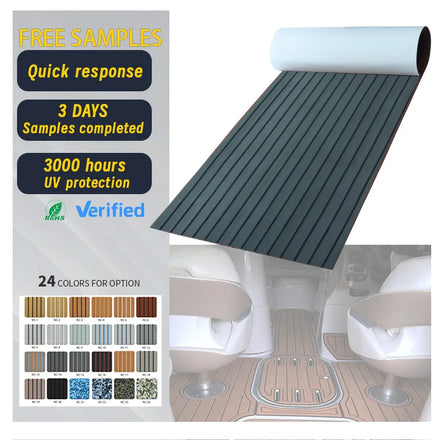 Melors Marine Eva Foam Floor Adhesive Pads for Bass Boat Anti Slip Traction Eva Foam Sheets