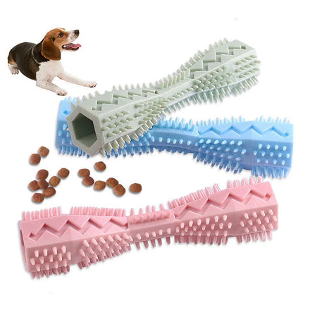 Dog Toothbrush Durable Dog Chew Toy Bone Stick Soft TPR Rubber Tooth Cleaning Toothpaste Pet Toothbrush Molar Dog Chew Toy