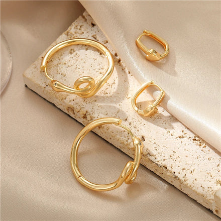 Snake Heart Hoops Earing 14K Gold Plated Hoop Earrings Fashion Jewelry Accessories for Women