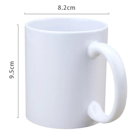 Stocked 11oz White 350ml Ceramic Tazas Para Sublimar Eco-Friendly Sublimation Mug Classic Patterned Spoon for Coffee Christmas