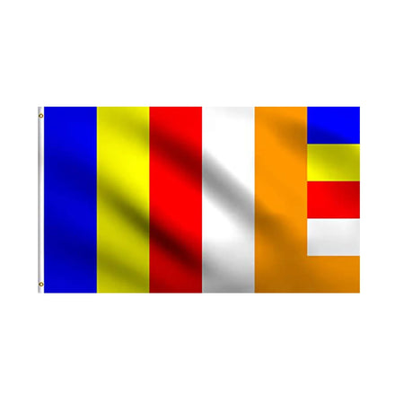 Ready to Ship 100% Polyester 3x5ft Stock Printed Buddhism Buddhists Buddhist Flag