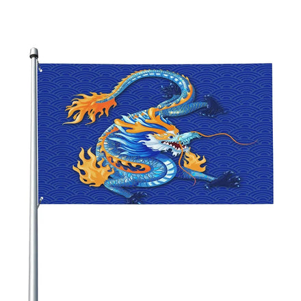 3x5 FT Vivid Color Chinese Dragon Flags for Outdoor Indoor Events