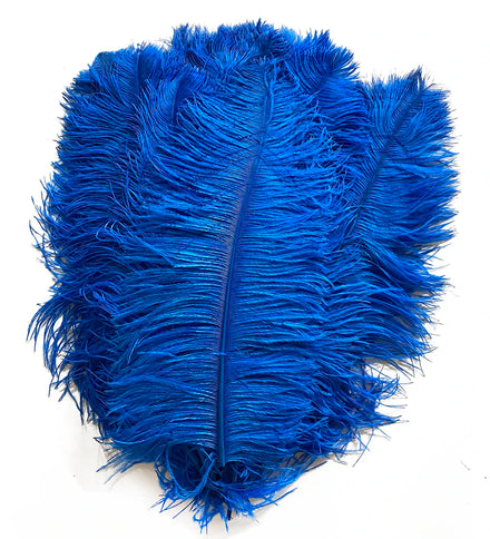 35-40cm Blue Plume Ostrich Feathers for Party Carnival Home Wedding Centerpiece Christmas Vase Holiday Decor DIY Craft Floral