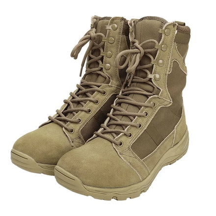Yakeda Factory Botas Tactico Rubber Sole Combat High Top Genuine Leather Hiking Tactical Combat Men Boots