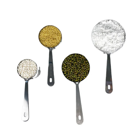 Eco-Friendly 60ml Shiny ISO9001 Certified Stocked Milk Liquid Measuring Spoon Cup Stainless Steel Metal Solid Powder Custom Hard