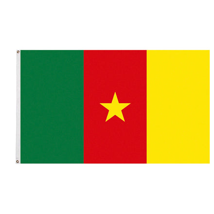 Ready to Ship 100% Polyester 3x5ft Stock Green Red Yellow Cameroonian Cameroun Cameroon Flag