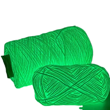China Source Factory Wholesale 2mm 100% Polyester Glow in the Dark Yarn for DIY Weaving Embroidery Knitting Hand Crochet